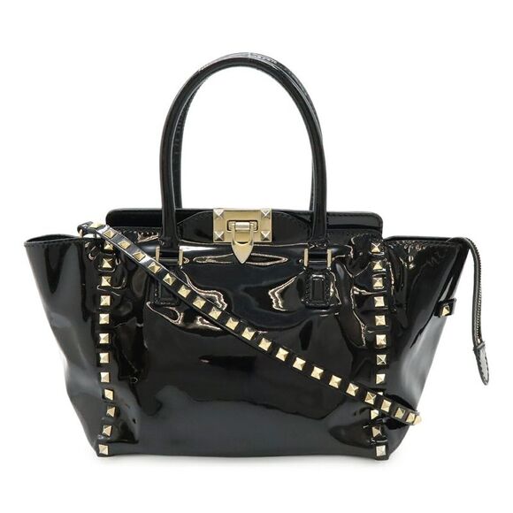 Valentino Rockstuds 2WAY Shoulder Handbag Black - Picture 1 of 9